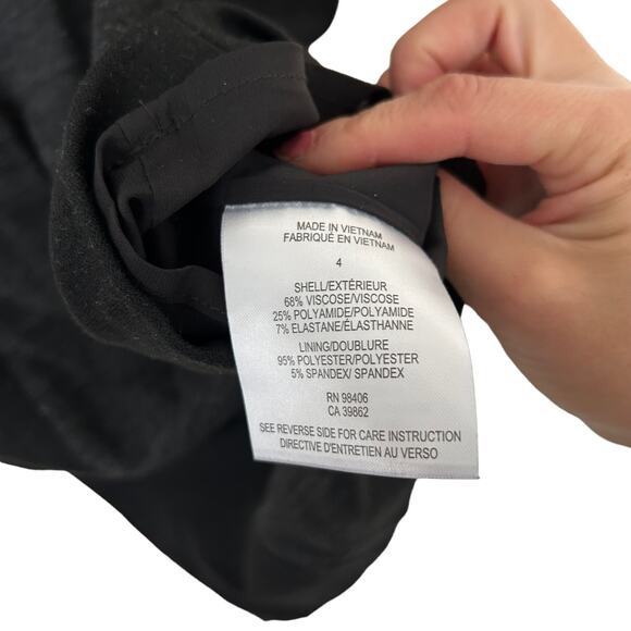 Theory Gray Black Sleeveless Sheath Dress Sz 4 - Picture 5 of 8